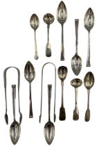 Set of six silver grapefruit spoons Sheffield 1957