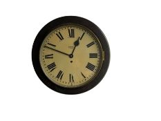 Smiths - 20th century circular 12” 8-day wall clock with a timepiece going barrel movement