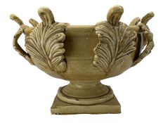 Large glazed earthenware urn