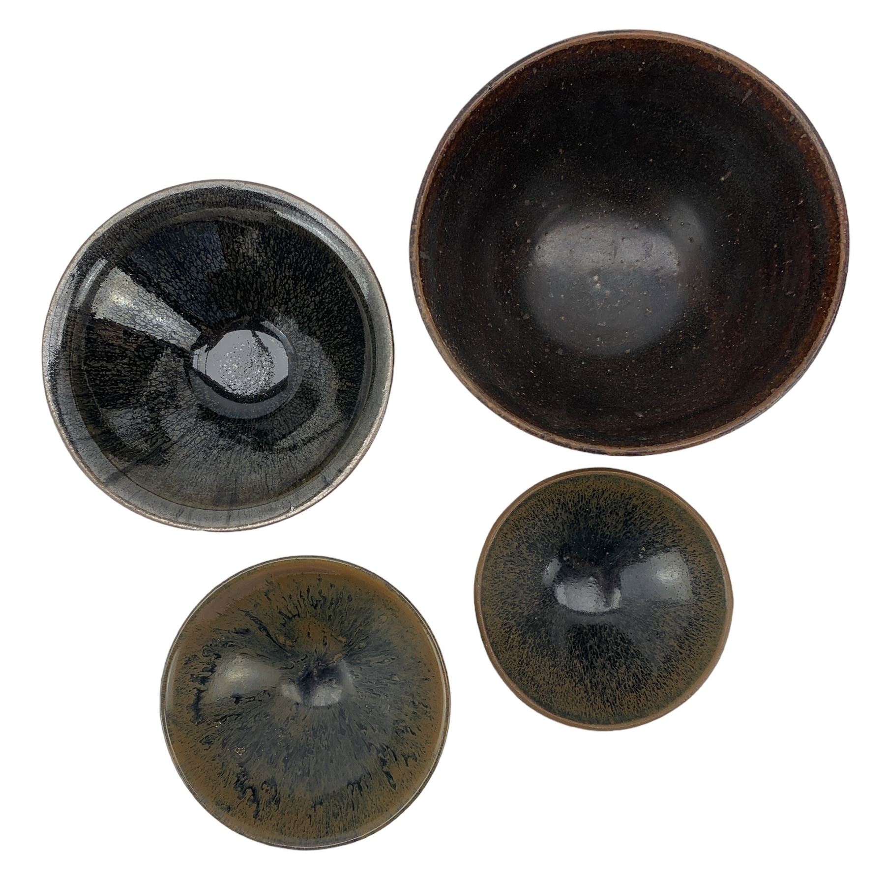 Four Chinese Jian ware bowls - Image 2 of 3
