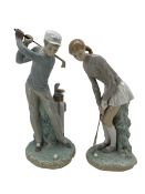 Two Lladro Golfer figures