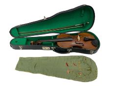 French violin branded Bourlier A Mirecourt