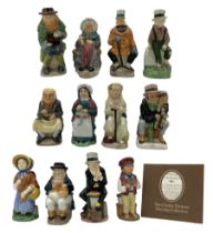 Collection of twelve toby jugs from the Charles Dickens Collection