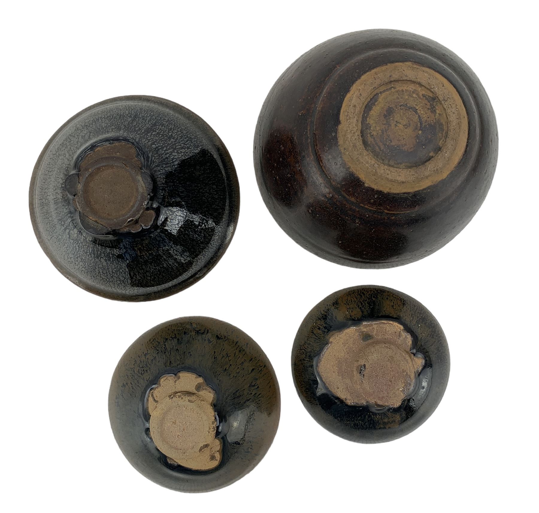 Four Chinese Jian ware bowls - Image 3 of 3