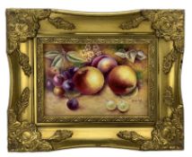 Porcelain plaque painted with fruit