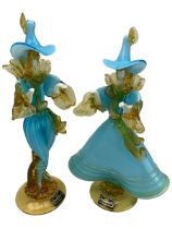 Pair of Venetian glass Flamenco dancers