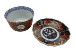 Japanese Meiji Imari bowl and dish