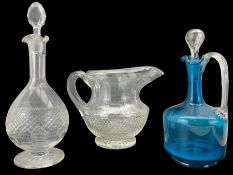 19th century Anglo-Irish cut glass water jug