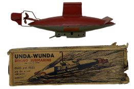 Tinplate clockwork 'Unda-Wunda Diving Submarine' by Sutcliffe