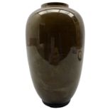 Burmantofts Faience brown-glaze vase