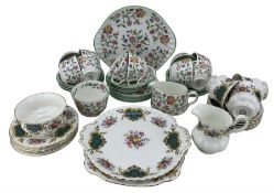 Minton Haddon Hall part tea set comprising ten tea cups