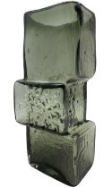 Whitefriars vase Textured Range Drunken Bricklayer vase designed by Geoffrey Baxter