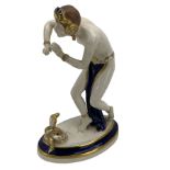 Royal Dux Art Deco snake charmer