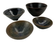 Four Chinese Jian ware bowls