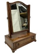 Early 20th century walnut toilet mirror