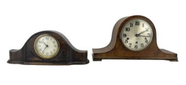 Two early 20th century 8-day mantle clocks .