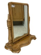 Victorian pine dressing table mirror