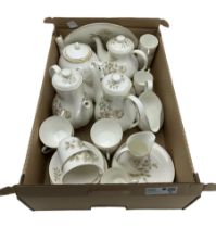 Royal Doulton Yorkshire Rose pattern tea and coffee set for four persons