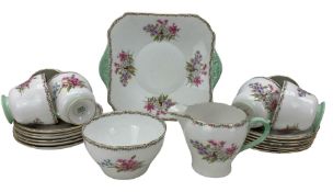 Shelley Blossoms pattern tea set for six
