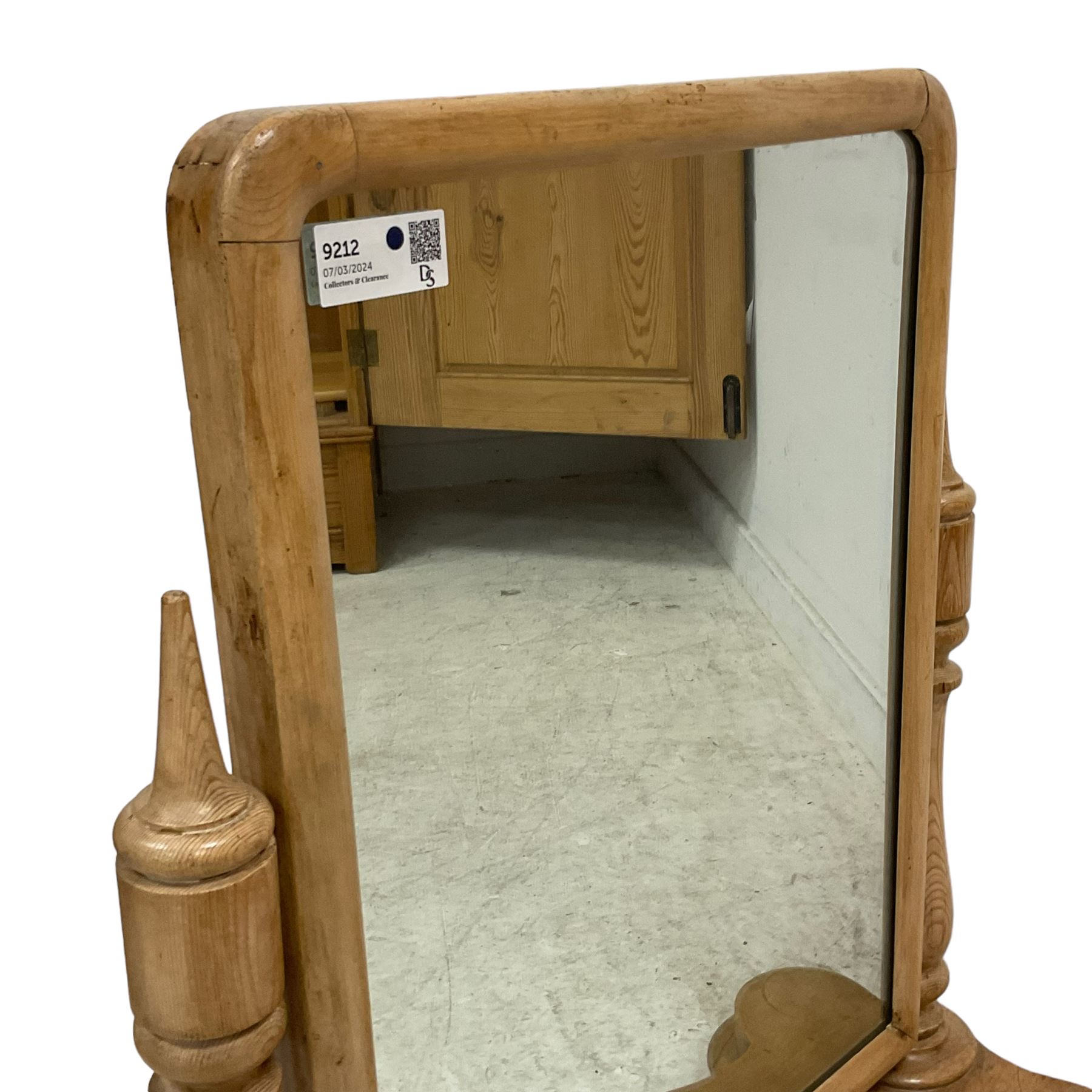 Victorian pine dressing table mirror - Image 3 of 4