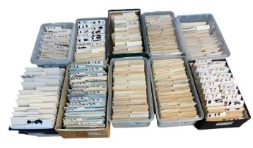 Collection of English and Continental vintage and later postcards in ten boxes