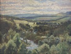 William Hartley Waddington (British 1883-1961): 'River Scene - Scotland'