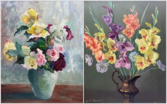 A G McManus (British 20th Century): Still Life of Flowers in Jug