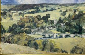 English Impressionist School (20th Century): Village in the Hillside