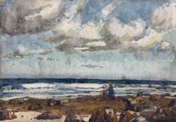 Scottish School (Early 20th Century): Impressionist Rocky Beach Scene
