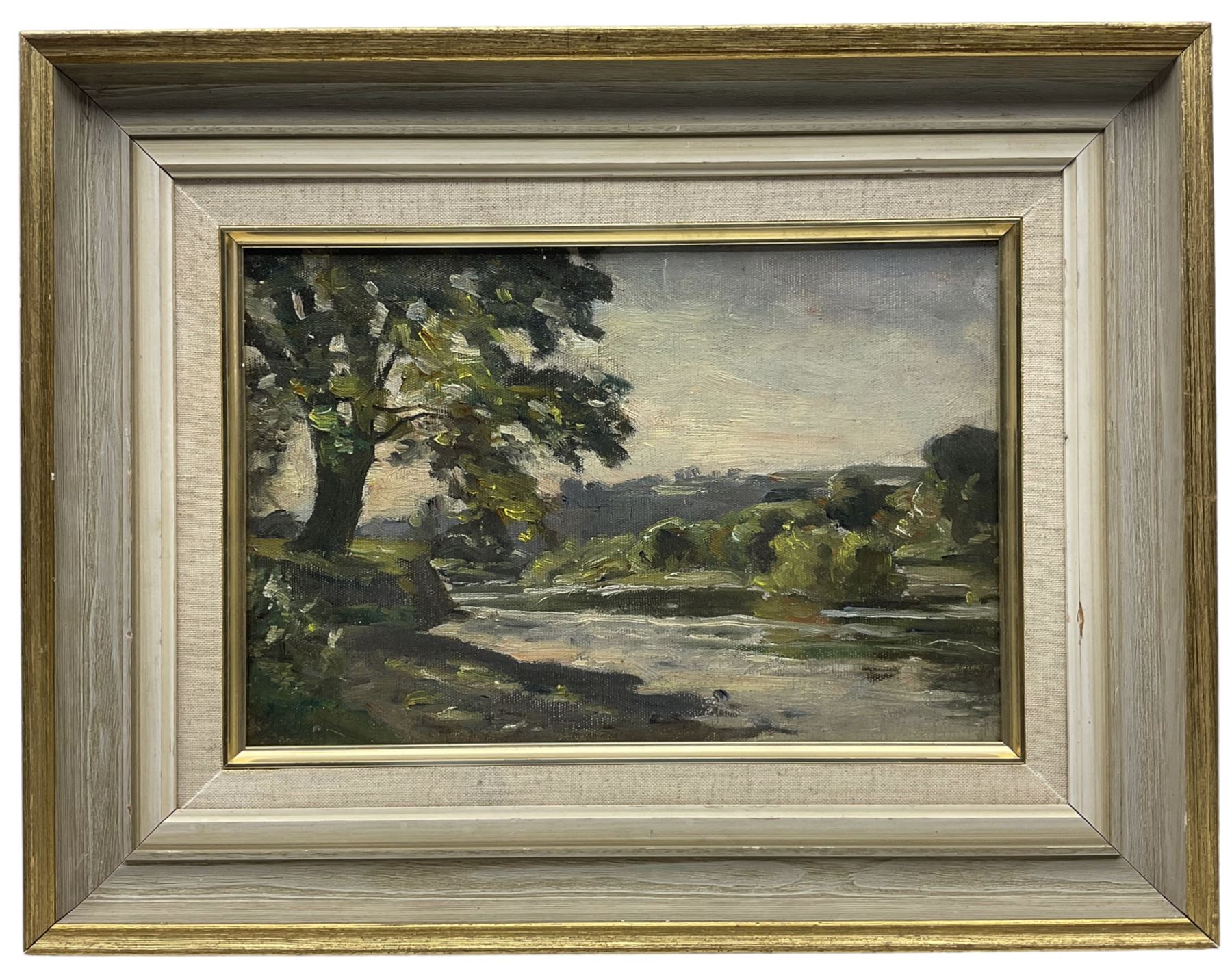 English Impressionist School (Mid 20th Century): Countryside Stream and The Cottage Through the Tree - Image 2 of 3