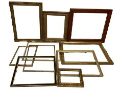 Collection of Victorian and later gilt frames