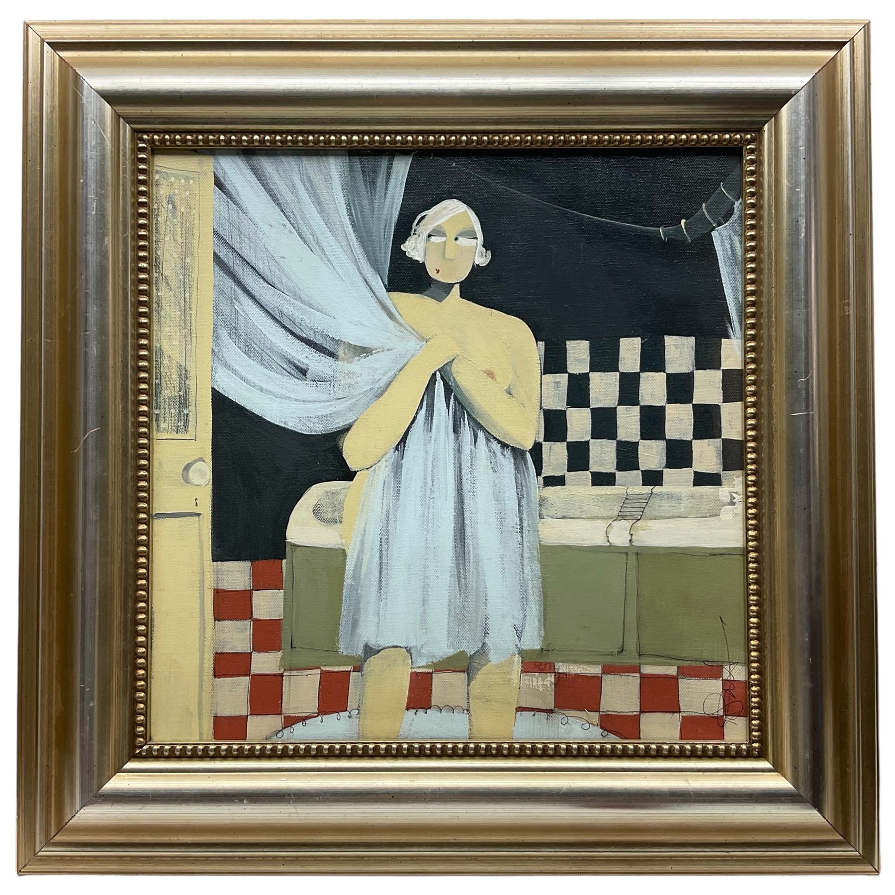 Angela Smyth (Yorkshire Contemporary): In the Chequered Bathroom - Image 2 of 3