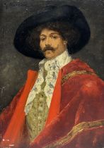 Gustave Barrier (French 1871-1953): Portrait of a Musketeer