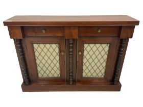 19th century walnut chiffonier or side cabinet