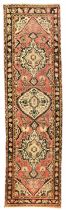 Persian rose ground runner rug