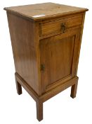 Late 19th century Arts & Crafts walnut bedside cupboard