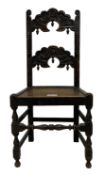 19th century oak Yorkshire side chair