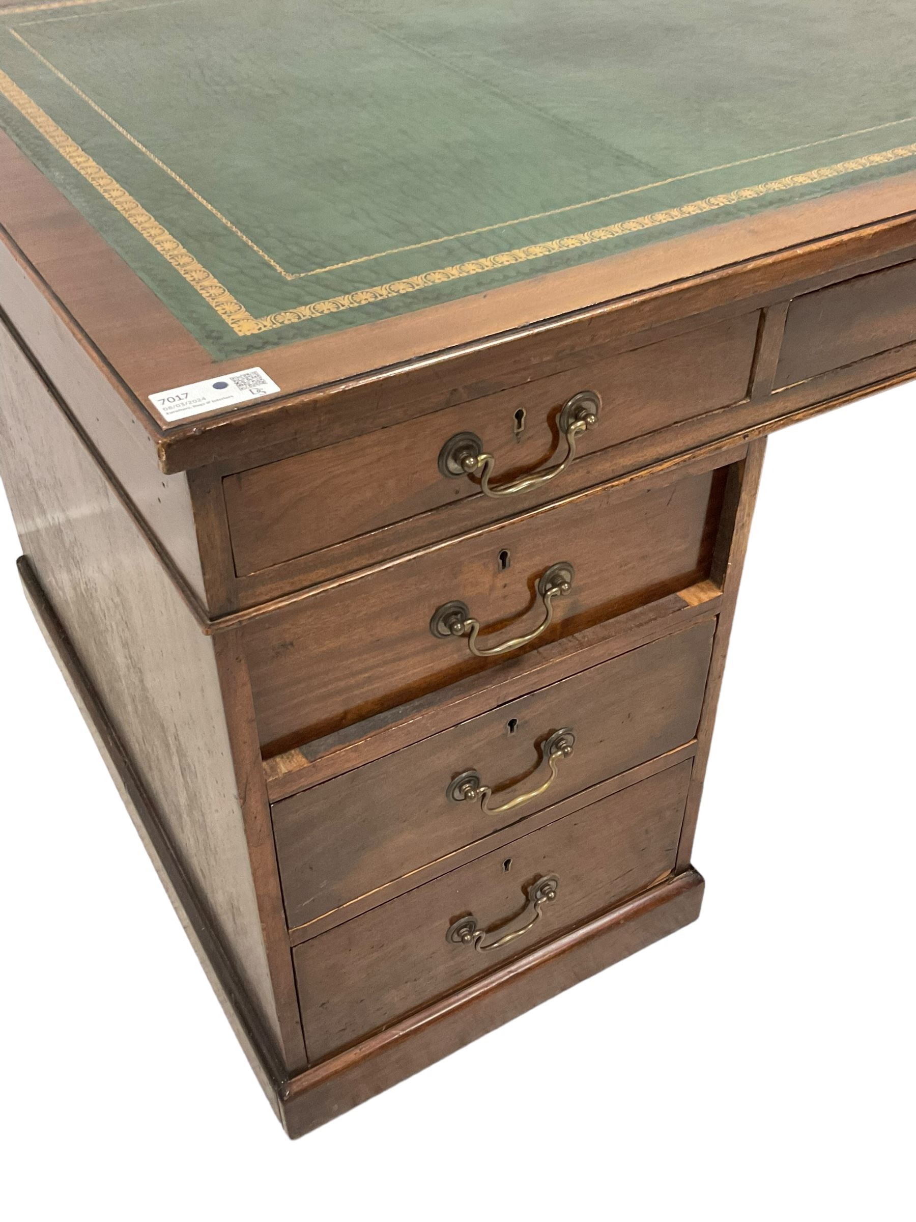 19th century mahogany twin pedestal desk - Image 2 of 7