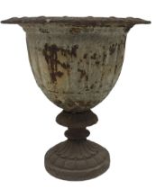 Victorian cast iron garden urn