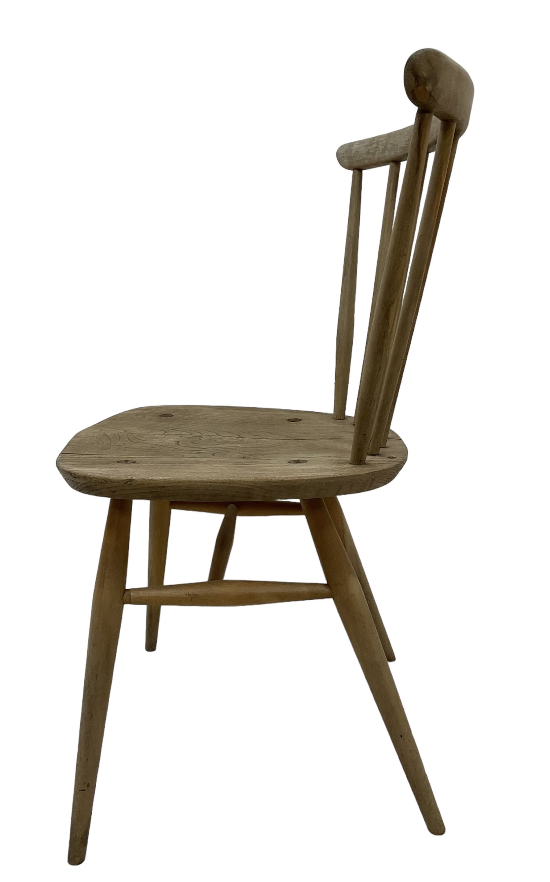 Ercol - 1960s set of three elm stick back chairs - Image 9 of 9