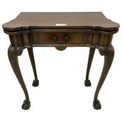 George II design mahogany card or games table