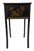 Early 20th century gilt and ebonised Chinoiserie work or sewing box
