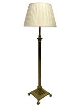20th century brass standard lamp