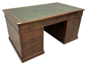 19th century mahogany twin pedestal desk