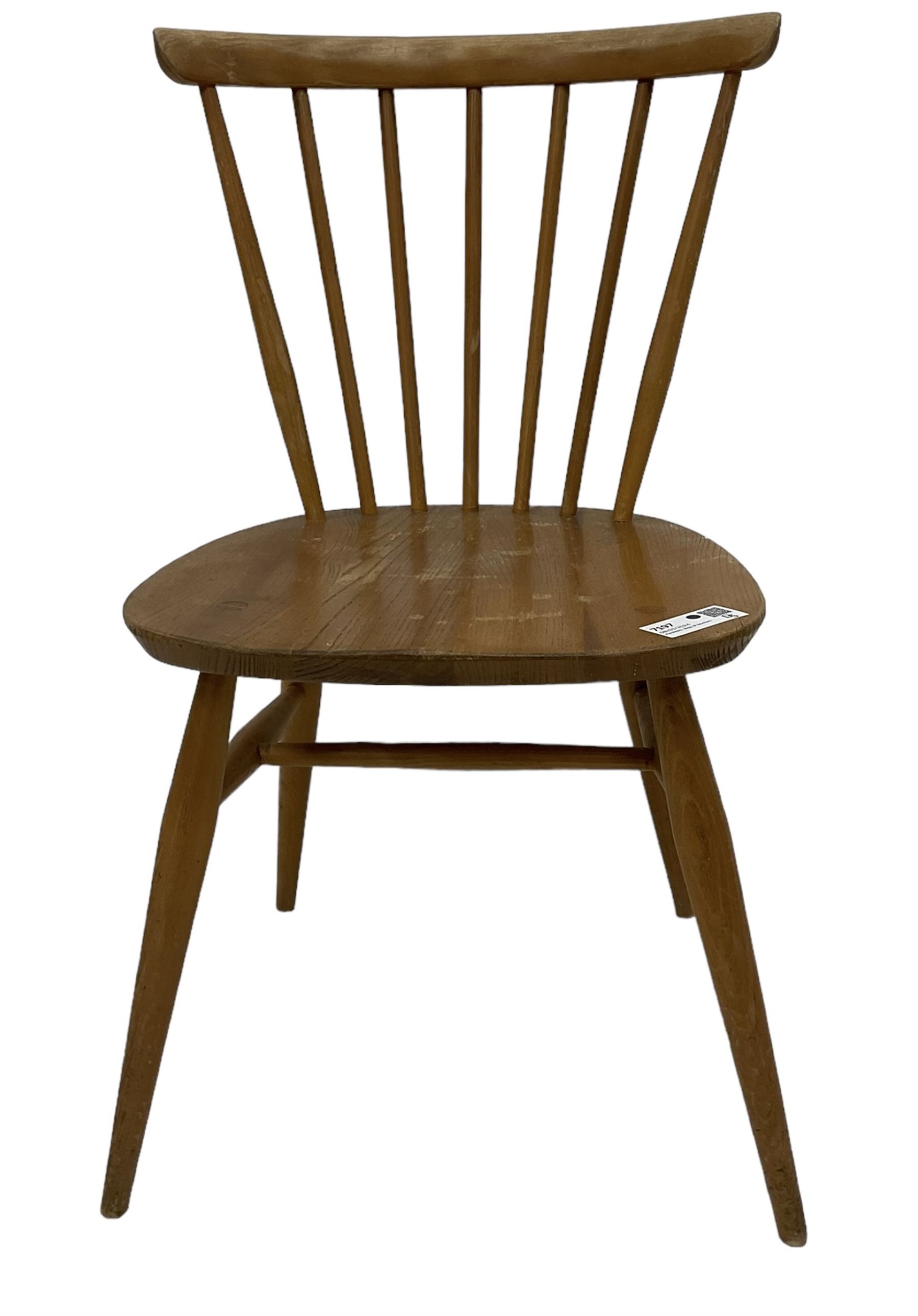 Ercol - 1960s set of three elm stick back chairs - Image 6 of 9