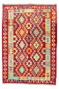 Anatolian Turkish Kilim red ground rug