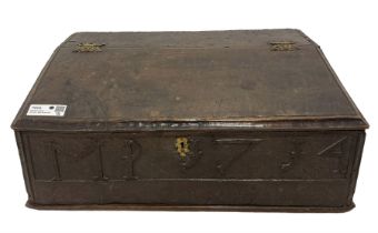 Early 18th century oak bible box