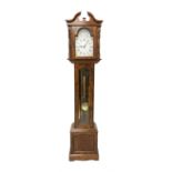 20th century - Georgian design mahogany 8-day weight driven three train Granddaughter clock