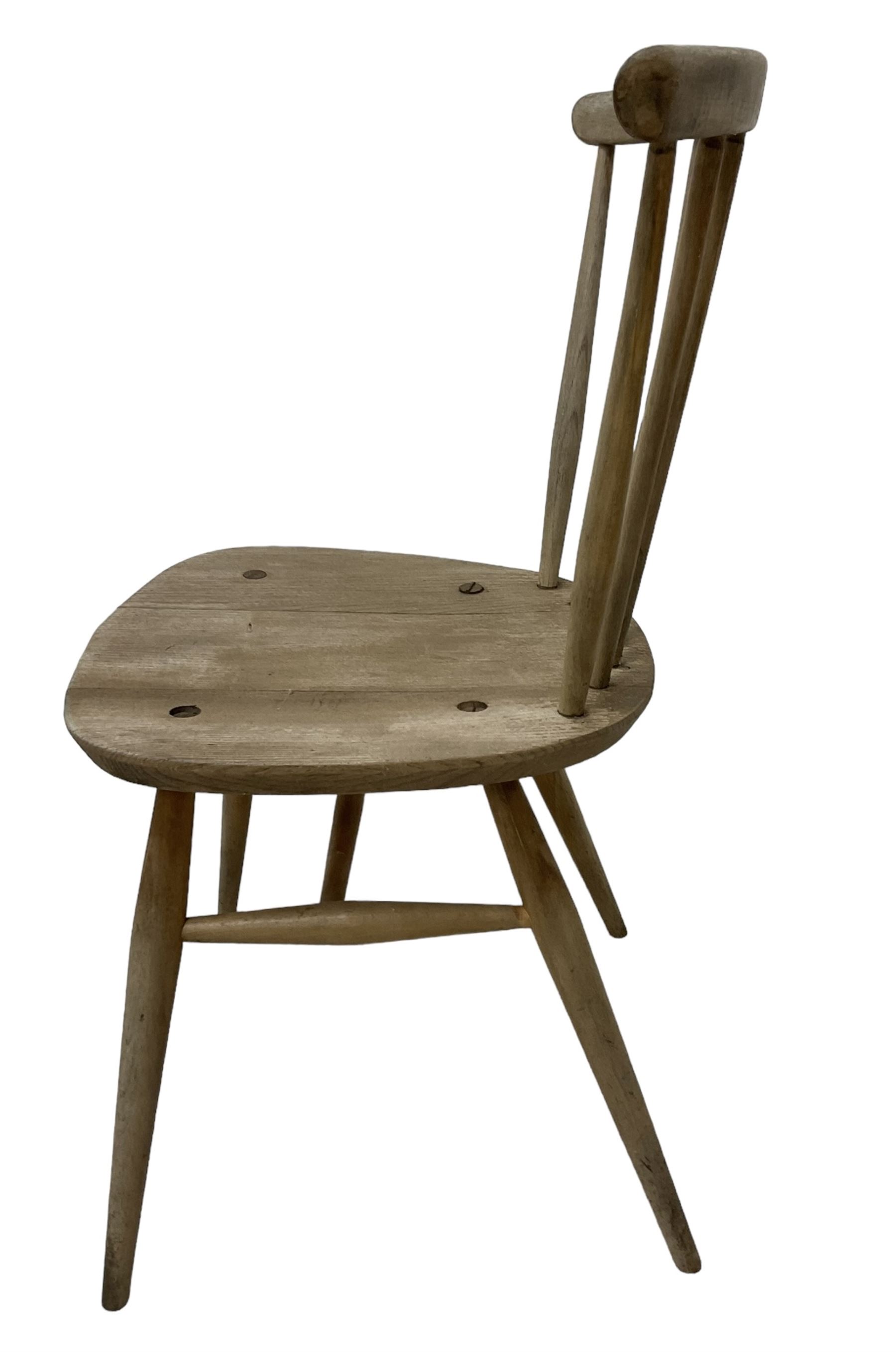 Ercol - 1960s set of three elm stick back chairs - Image 5 of 9