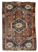 Persian Qashqai indigo ground rug